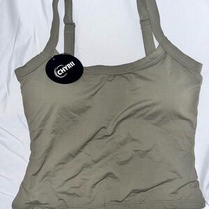 Chyrii Olive Green Tank Top